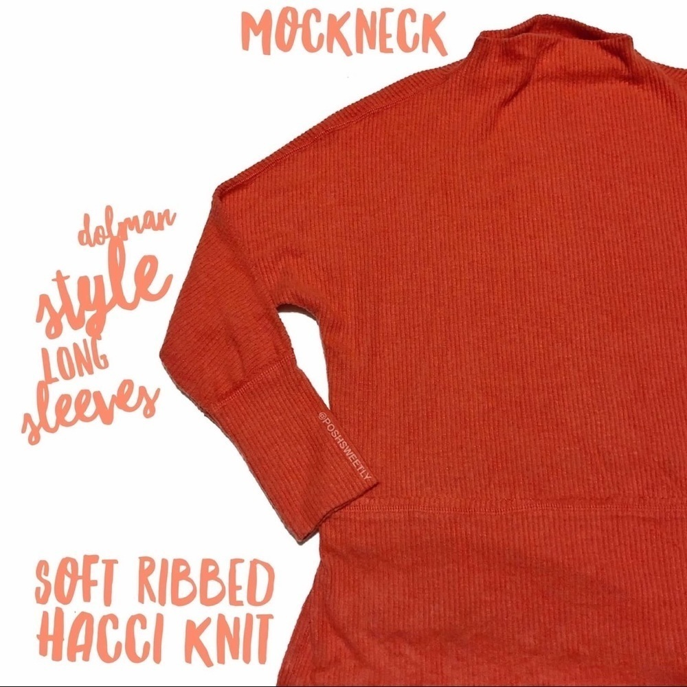 Anthropologie Ribbed Hacci Knit Mockneck Top - Picture 5 of 10